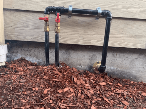 Gas Piping Outside of Residential Home in Richmond, VA